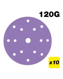 AB/150/120A - 150mm 120G Random Orbital Sanding Disc, 10 Pack