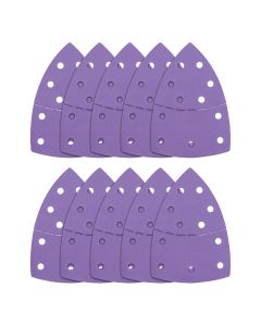 AB/DET/240A - 100 x 150mm 11-Hole 240G Detail Sanding Pad, 10 Pack