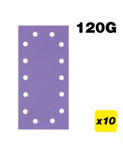 AB/HLF/120A - 115 x 230mm 120G Half Sheet Sanding Pad, 10 Pack