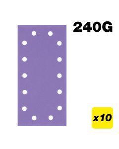 AB/HLF/240A - 115 x 230mm 240G Half Sheet Sanding Pad, 10 Pack