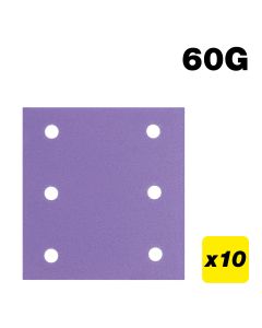 AB/QTR1/60Z - 115 x 107mm 6-Hole 60G Quarter Sheet Sanding Pad, 10 Pack