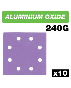 AB/QTR/240A - Aluminium Oxide 1/4 Sheet Sanding Sheet 240 Grit 114mm x 110mm 10pc