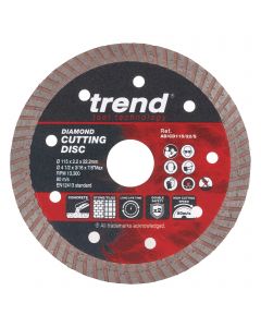 AD/CD115/22/S - 115mm Diamond Cutting Disc 2.2mm Kerf 1 Pack