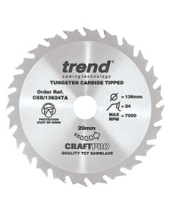 CSB/13624TA - Craft saw blade 136 x 24 teeth x 20 thin