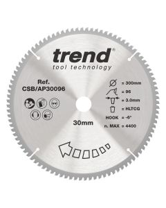 CSB/AP30096 - Trend Aluminium/Plastic Circular Saw Blade 300mm x 30mm x 96T