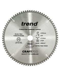 CSB/AP30580 - Craft saw blade aluminium and plastic 305 x 80 teeth x 30