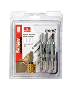 SNAP/DBG/SET - Trend Drill Bit Guides 4 piece set - for accurately drilling pilot holes centrally to any countersink fitting such as hinges or lock faceplates.