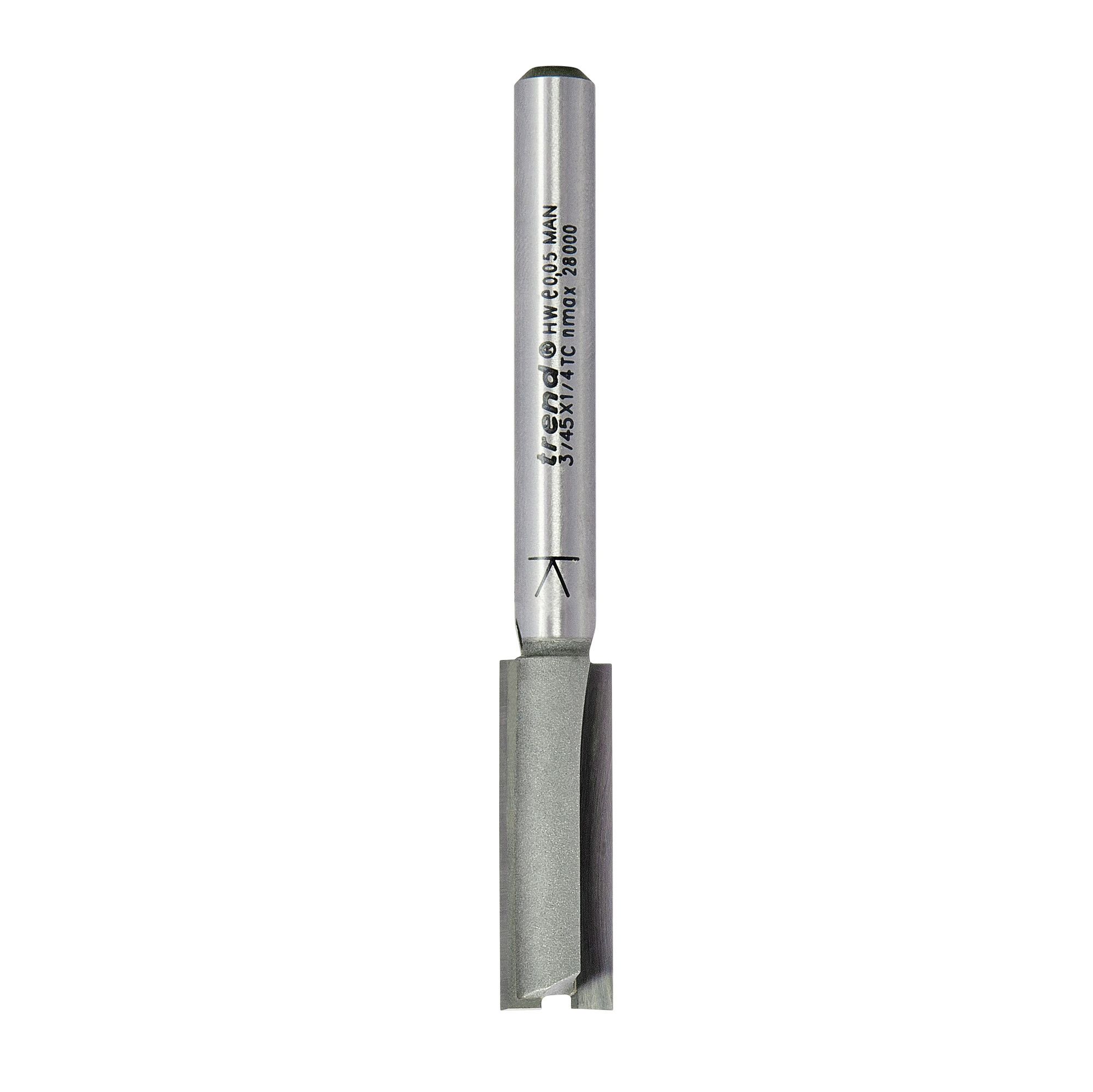 3/45X1/4TC - Two flute cutter 8.9mm diameter Trend Tool Technology