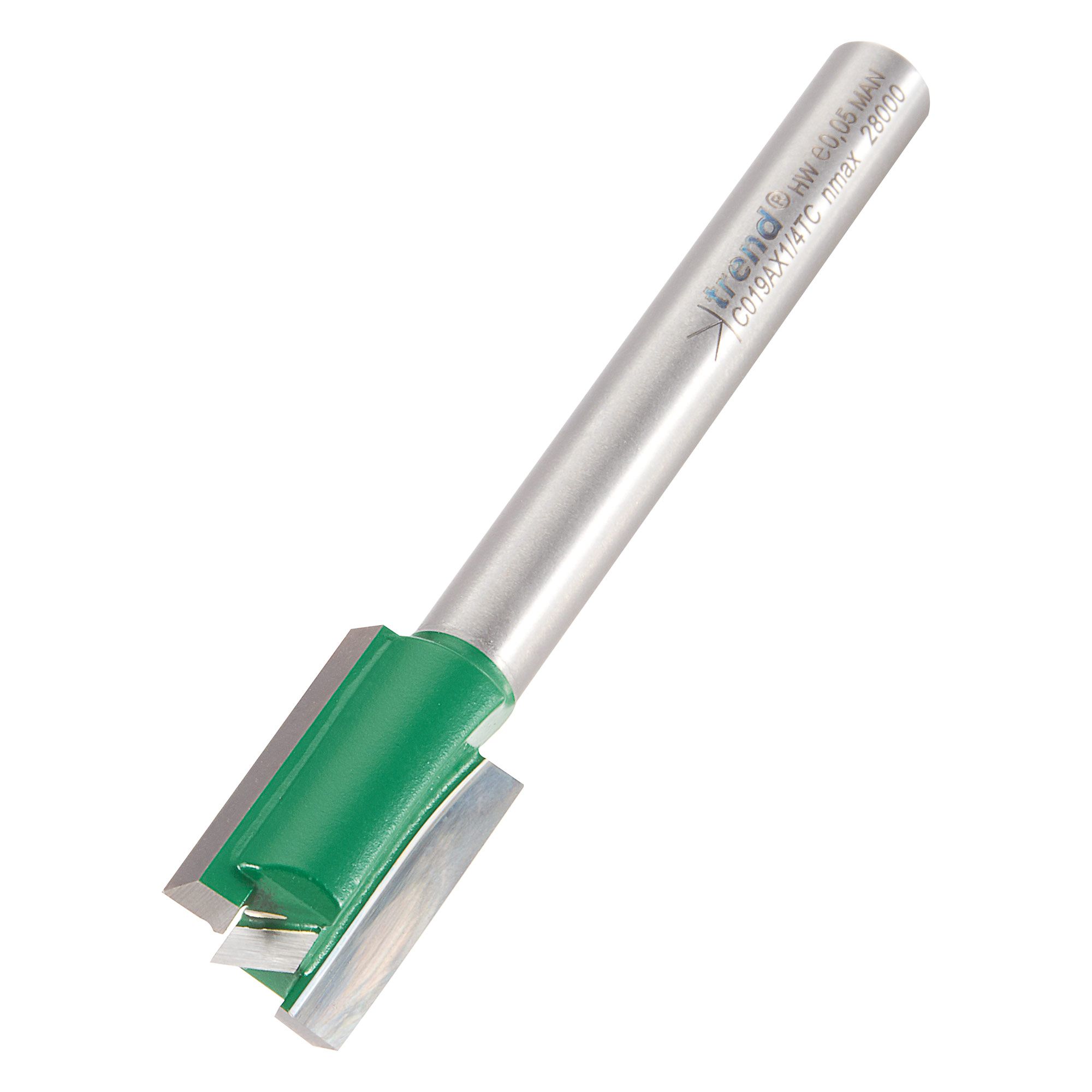Trend C019Ax1 4TC 12mm CraftPro Two Flute Straight Router Cutter