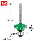 C075AX1/4TC - Rounding over 6.0mm radius x 12mm cut