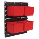 MS/P/RACK/4 - Pro Storage Wall Rack with 4 Large Bins