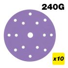 AB/150/240A - 150mm 240G Random Orbital Sanding Disc, 10 Pack