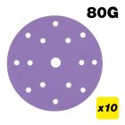 AB/150/80Z - 150mm 80G Random Orbital Sanding Disc, 10 Pack