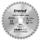 CSB/16540T - Trend Craft Pro 165mm diameter 20mm bore 40 tooth fine finish cut thin kerf saw blade for cordless circular saws