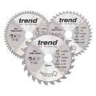 CSB/190/3PK - Trend Wood Circular Saw Blade 190mm x 30mm x 24/40/60T, 3 Pack