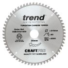 CSB/CC21660 - Trend Craft Pro 216mm diameter 30mm bore 60 tooth fine finish cut saw blade for mitre saws